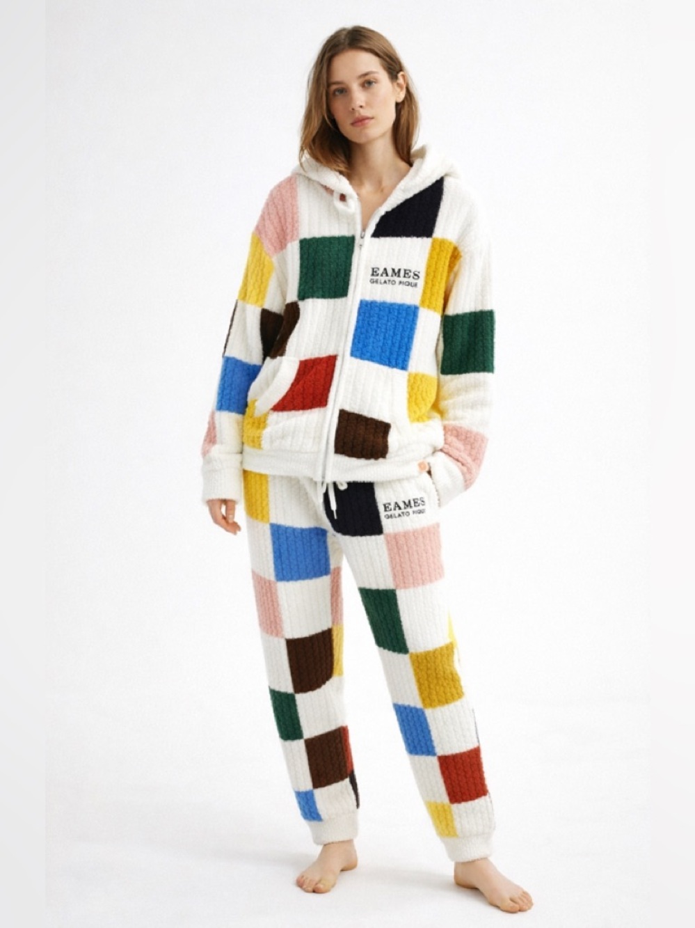 Gelato Pique x EAMES Air Moco Check Lounge Set Roomwear Multicolor Designer Park